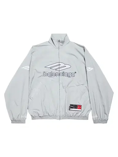 Balenciaga Men's 3B Football Tracksuit Jacket - New Grey - Size Large | Thumbnail 1