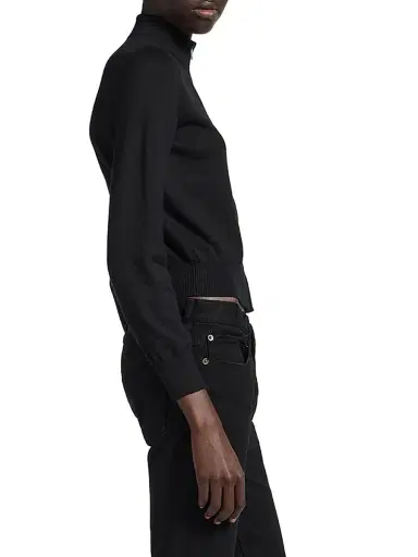 Balenciaga Women's Zip-Up Sweater - Black | Thumbnail 4