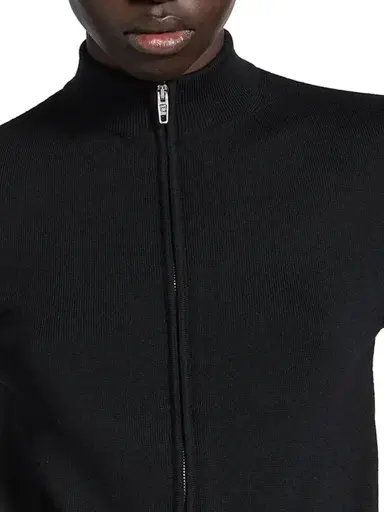 Balenciaga Women's Zip-Up Sweater - Black | Thumbnail 6