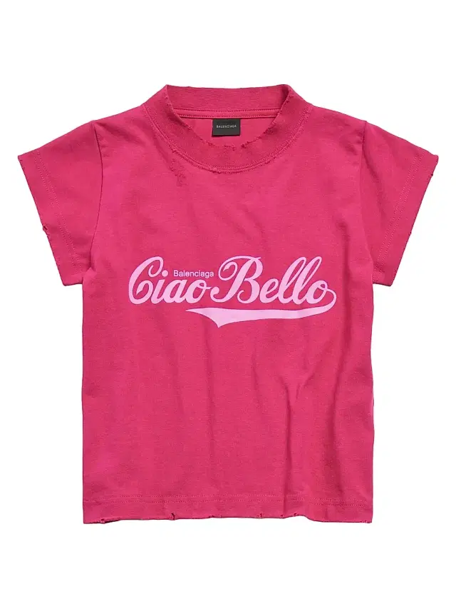 Balenciaga Women's Ciao Bello Shrunk T-Shirt - Pink