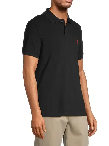 AMI PARIS Men's Ami De Coeur Polo Shirt | Thumbnail 4 AMI PARIS Men's Ami De Coeur Polo Shirt | Thumbnail 4