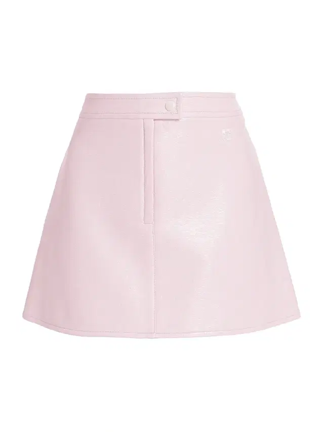 Women's Reedition Vinyl A-Line Miniskirt - Pale Pink