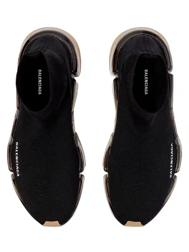Balenciaga Men's Speed 2.0 Full Clear Sole Knit Sneakers | Thumbnail 6