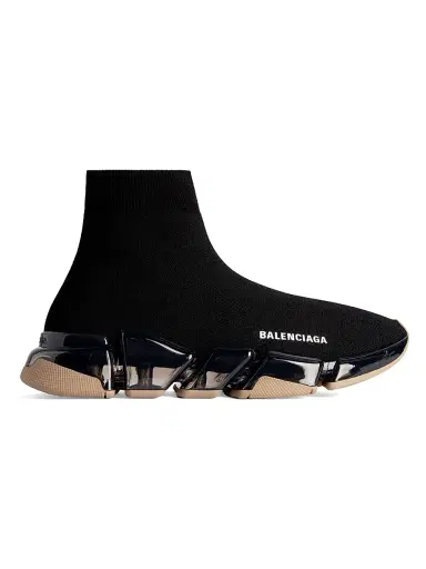 Balenciaga Men's Speed 2.0 Full Clear Sole Knit Sneakers | Thumbnail 1