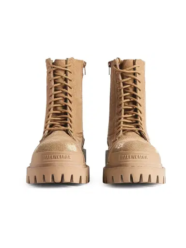 Balenciaga Men's Combat Strike Boots - Light Brown - Size 11 | Thumbnail 3