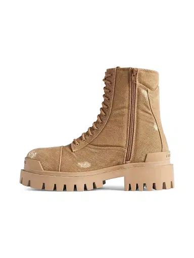 Balenciaga Men's Combat Strike Boots - Light Brown - Size 11 | Thumbnail 4
