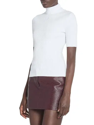 Courrèges Women's Reedition Rib-Knit Blouse - Heritage White | Thumbnail 4
