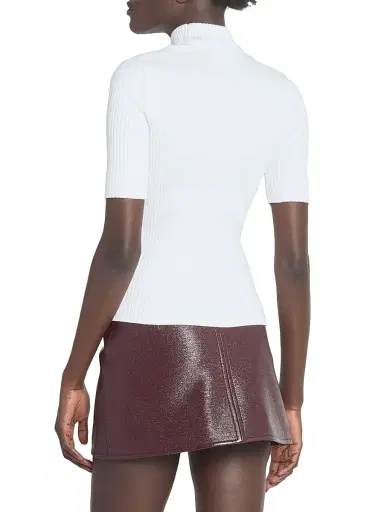 Courrèges Women's Reedition Rib-Knit Blouse - Heritage White | Thumbnail 5