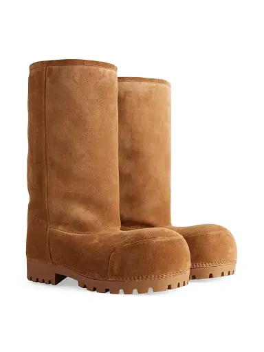 Balenciaga Men's Alaska Faux Fur High Boots - Brown - Size 12 | Thumbnail 6