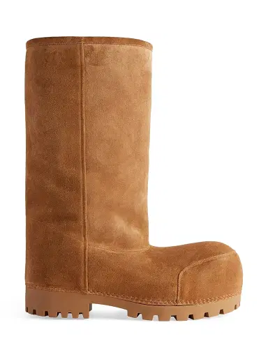Balenciaga Men's Alaska Faux Fur High Boots - Brown - Size 12 | Thumbnail 1