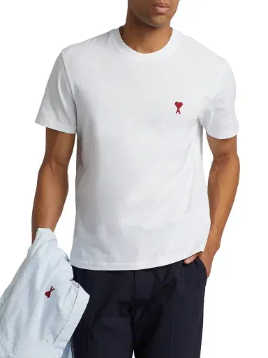 AMI PARIS Men's Ami De Coeur Rouge T-Shirt - Blanc - Size XXL | Thumbnail 3 AMI PARIS Men's Ami De Coeur Rouge T-Shirt - Blanc - Size XXL | Thumbnail 3