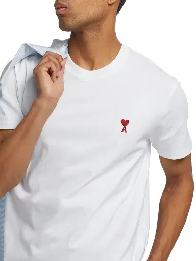 AMI PARIS Men's Ami De Coeur Rouge T-Shirt - Blanc - Size XXL | Thumbnail 6 AMI PARIS Men's Ami De Coeur Rouge T-Shirt - Blanc - Size XXL | Thumbnail 6