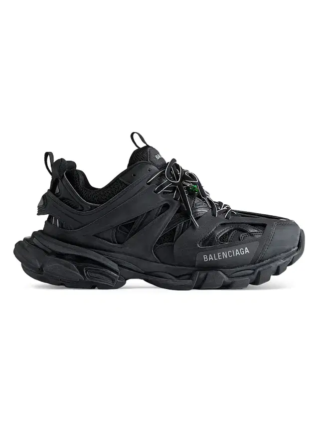 Men's Track Sneakers with Charms - Black