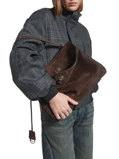 Balenciaga Women's Rodeo Medium Suede Top Handle Bag - Light Espresso | Thumbnail 2