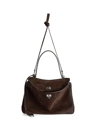 Balenciaga Women's Rodeo Medium Suede Top Handle Bag - Light Espresso | Thumbnail 7