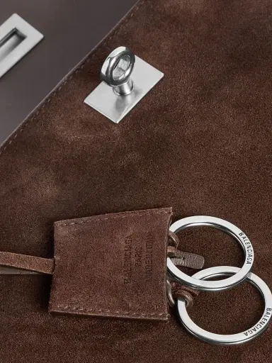 Balenciaga Women's Rodeo Medium Suede Top Handle Bag - Light Espresso | Thumbnail 8