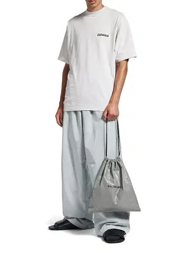 Balenciaga Men's Masking Tape Medium Fit T-Shirt - Dirty White - Size XXL | Thumbnail 7