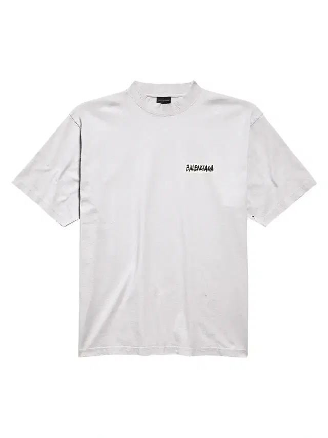 Balenciaga Men's Masking Tape Medium Fit T-Shirt - Dirty White