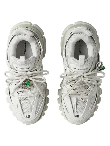 Balenciaga Women's Track Sneakers with Charms - White - Size 7 | Thumbnail 6 Balenciaga Women's Track Sneakers with Charms - White - Size 7 | Thumbnail 6