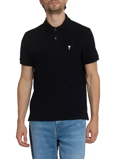 AMI PARIS Men's ADC Logo Polo Shirt - Noir Blanc Creme - Size XXL | Thumbnail 3 AMI PARIS Men's ADC Logo Polo Shirt - Noir Blanc Creme - Size XXL | Thumbnail 3