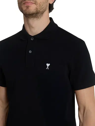 AMI PARIS Men's ADC Logo Polo Shirt - Noir Blanc Creme - Size XXL | Thumbnail 6 AMI PARIS Men's ADC Logo Polo Shirt - Noir Blanc Creme - Size XXL | Thumbnail 6