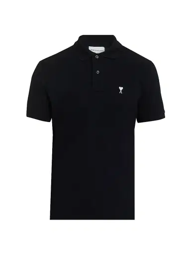 AMI PARIS Men's ADC Logo Polo Shirt - Noir Blanc Creme - Size XXL | Thumbnail 1 AMI PARIS Men's ADC Logo Polo Shirt - Noir Blanc Creme - Size XXL | Thumbnail 1