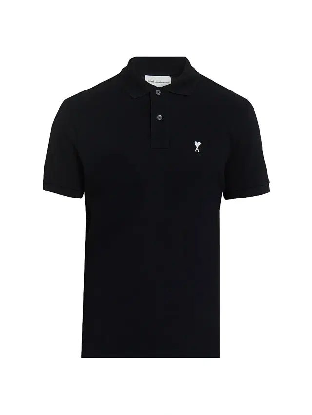 Men's ADC Logo Polo Shirt - Noir Blanc Creme