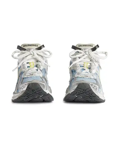 Balenciaga Women's Runner Sneakers - Blue Yellow White | Thumbnail 3