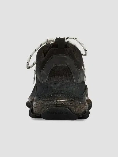 Balenciaga Women's Triple S Sneaker Clear Sole - Black - Size 12 | Thumbnail 3 Balenciaga Women's Triple S Sneaker Clear Sole - Black - Size 12 | Thumbnail 3