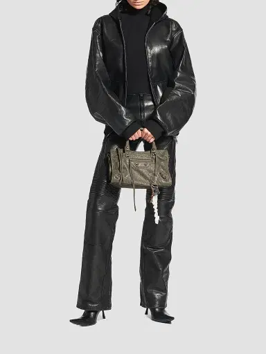 Balenciaga Women's Le City Small Top Handle Bag - Dark Green | Thumbnail 7 Balenciaga Women's Le City Small Top Handle Bag - Dark Green | Thumbnail 7