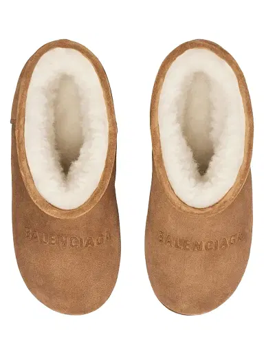 Balenciaga Women's Alaska Platform Booties - Brown White - Size 10 | Thumbnail 6