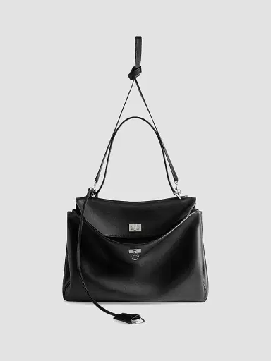 Balenciaga Women's Rodeo  Handbag - Black Silver | Thumbnail 5
