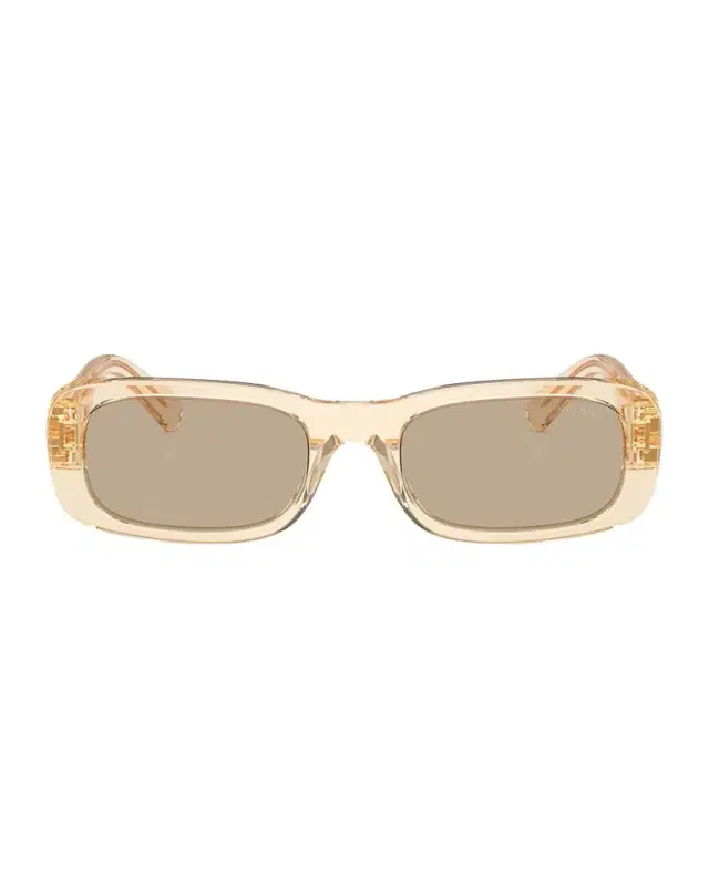 Miu Miu Logo Acetate Rectangular Sunglasses