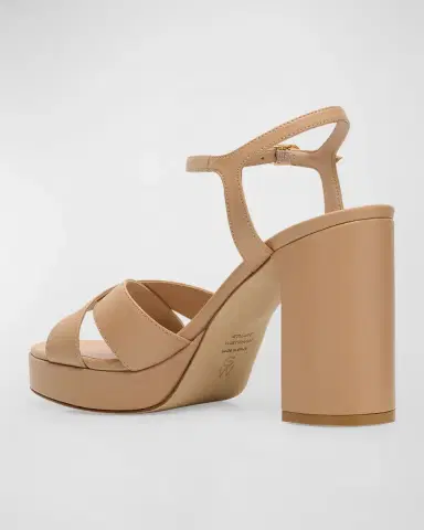 Stuart Weitzman Dayna Leather Crisscross Platform Sandals | Thumbnail 4