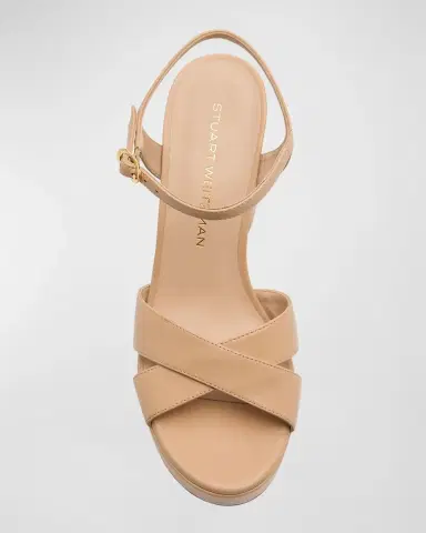 Stuart Weitzman Dayna Leather Crisscross Platform Sandals | Thumbnail 5