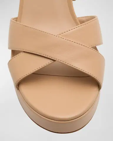 Stuart Weitzman Dayna Leather Crisscross Platform Sandals | Thumbnail 6