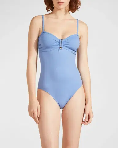 Vilebrequin Solid Sculpt Bandeau One-Piece Swimsuit | Thumbnail 2 Vilebrequin Solid Sculpt Bandeau One-Piece Swimsuit | Thumbnail 2