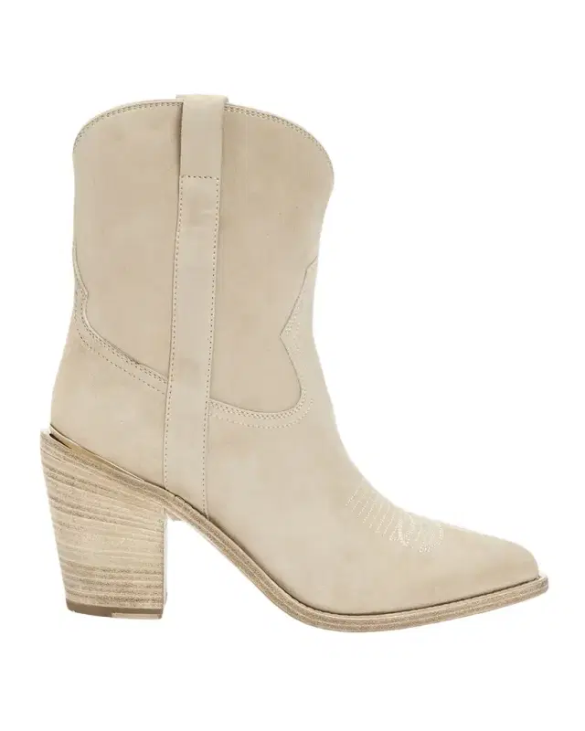 Partlow Leigh Anne Suede Western Ankle Booties