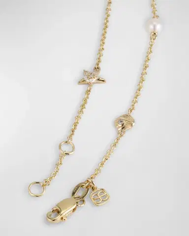 Sydney Evan 14K Gold Shells Chain Bracelet with Diamonds | Thumbnail 4 Sydney Evan 14K Gold Shells Chain Bracelet with Diamonds | Thumbnail 4