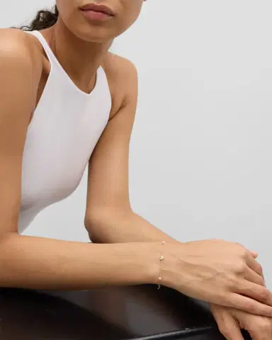 Sydney Evan 14K Gold Shells Chain Bracelet with Diamonds | Thumbnail 5 Sydney Evan 14K Gold Shells Chain Bracelet with Diamonds | Thumbnail 5
