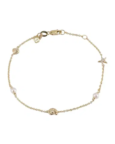 Sydney Evan 14K Gold Shells Chain Bracelet with Diamonds | Thumbnail 1 Sydney Evan 14K Gold Shells Chain Bracelet with Diamonds | Thumbnail 1