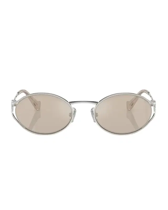Logo Metal Oval Sunglasses