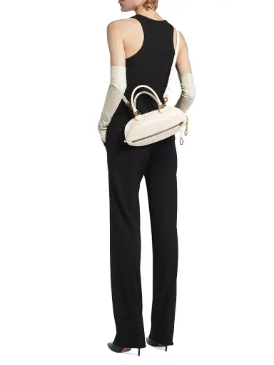 Balenciaga Women's Bolero Bowling Crossbody Bag - Cream | Thumbnail 2
