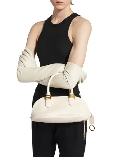 Balenciaga Women's Bolero Bowling Crossbody Bag - Cream | Thumbnail 3