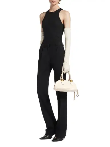 Balenciaga Women's Bolero Bowling Crossbody Bag - Cream | Thumbnail 1