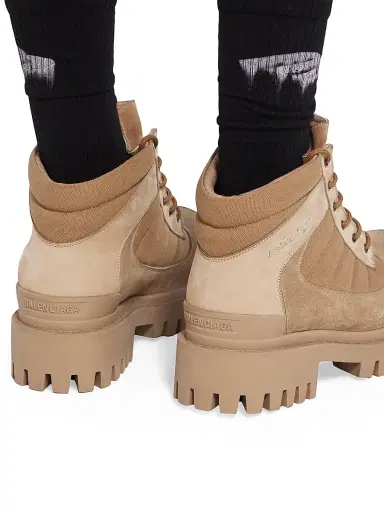 Balenciaga Men's Combat Strike Low Boots - Sand - Size 12 | Thumbnail 6