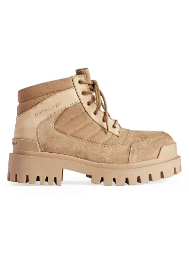 Balenciaga Men's Combat Strike Low Boots - Sand - Size 12 | Thumbnail 1