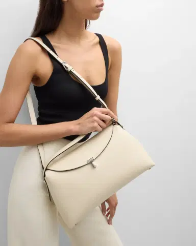 TOTEME T-Lock Top Handle Bag in Pebble Grain Leather | Thumbnail 2 TOTEME T-Lock Top Handle Bag in Pebble Grain Leather | Thumbnail 2