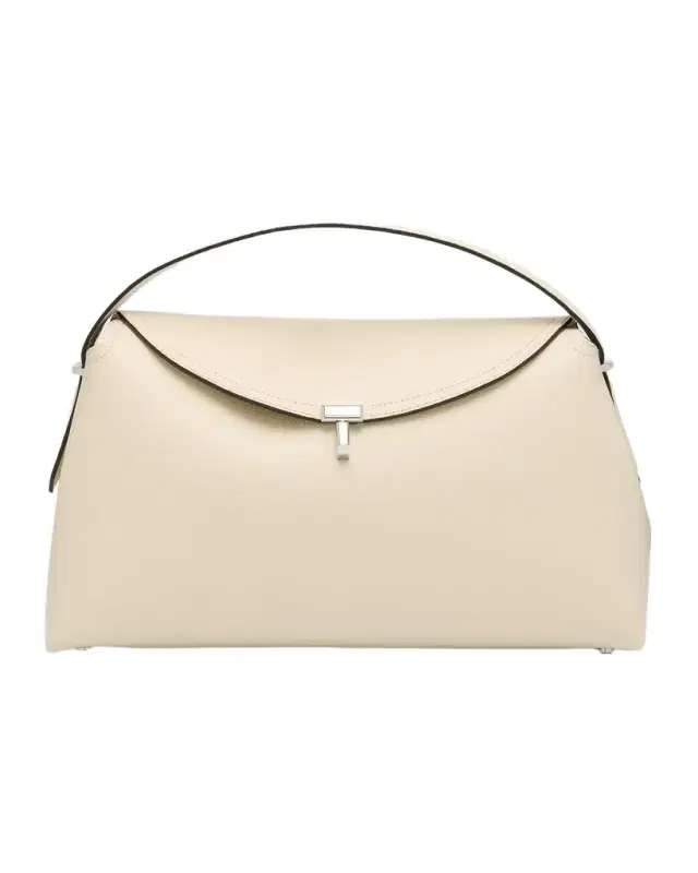 Toteme T-Lock Top Handle Bag in Pebble Grain Leather