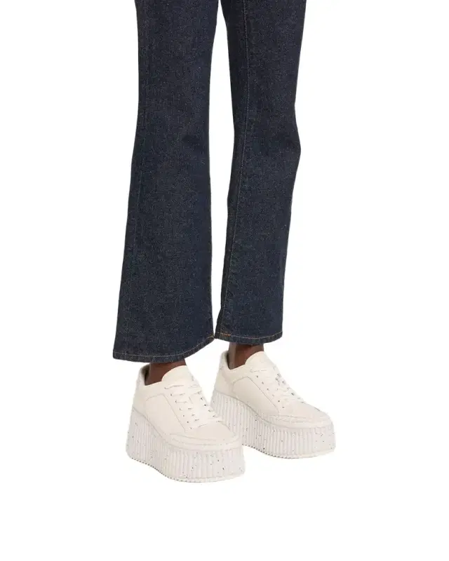 Chloe Nama Platform Speckled Mix Leather Sneakers